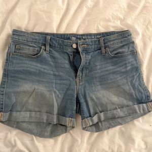 Cuffed jean boyfriend shorts